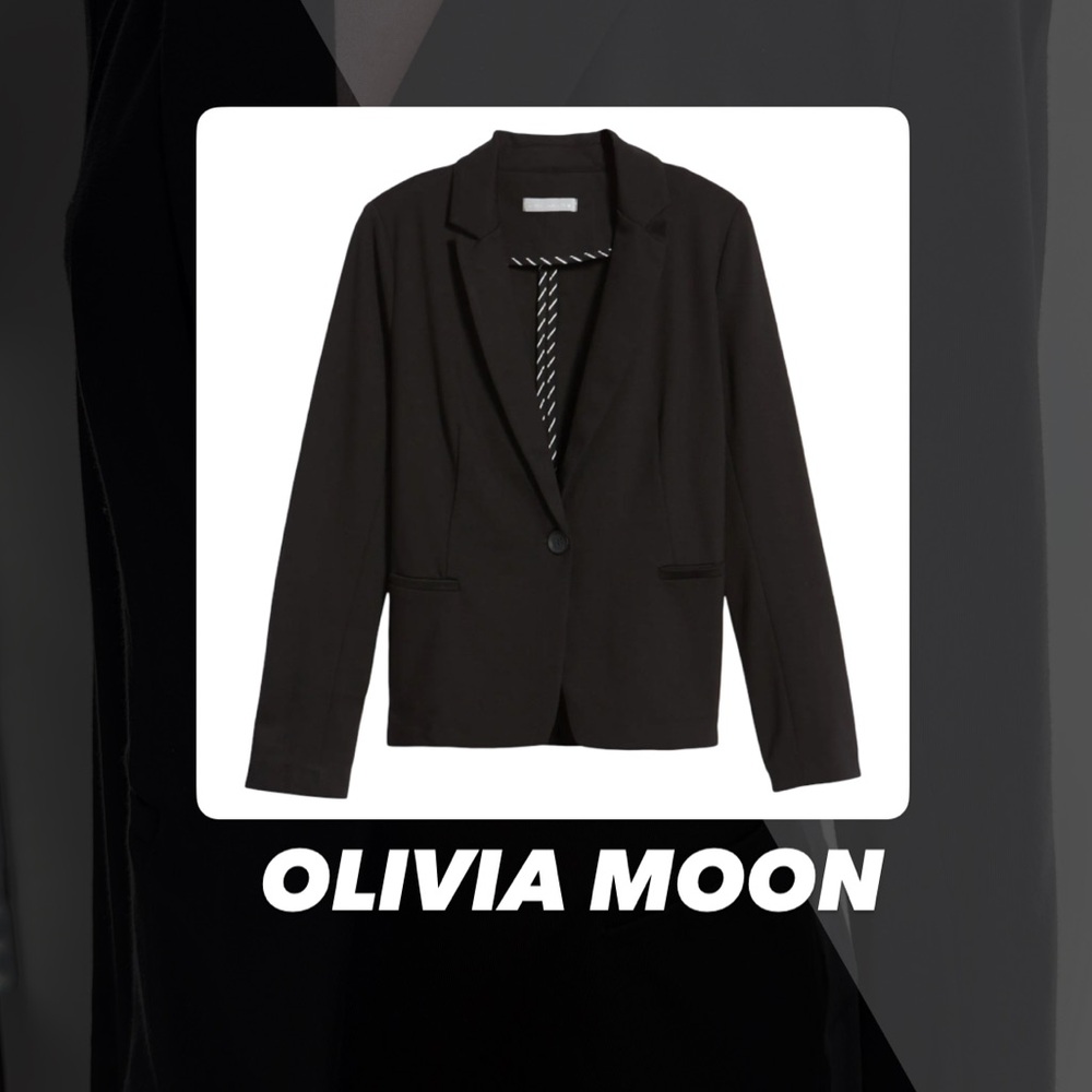 EUC Olivia Moon Ponte Knit Blazer